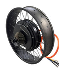 5000W Fat Bike Hub Motor Wheel for Electric Bicycle Ebike, 72V Brushless Rear Motor, 190mm Dropout