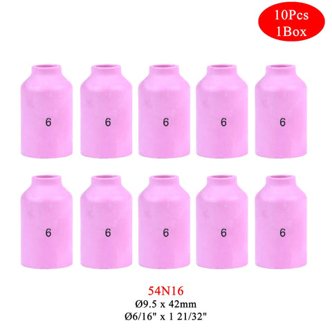Get These Awesome Alumina TIG Nozzles Perfect For WP17 WP18 And WP26 Torches With 42mm Length Plus 9.5mm Bore in a pack of 10.