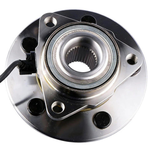Front Wheel Bearing And Hub Assembly With Five Lugs For 2002 To 2005 Dodge Ram 1500 With ABS Low Runout OE Direct Replacement Hub