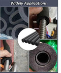 Images showing Pipe Insulation Foam Tube 1-Inch Inner Diameter, Three Eighths Inch Thick, 6-Foot Length, EPDM Foam Tubing, black cover applications.
