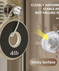 Close-up of Sticky Suction Cup Door And Cabinet Pulls showing sticky surface and weight capacity for tool-free installation.