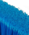 Close-up of flagged blue synthetic bristles from Slick Wide Light Industrial Lobby Broom With Flagged Blue Synthetic Bristles And Heavy Duty Metal Handle 53 Inch Reach Solid Commercial Floor Sweeper Pack Of Twelve Daily Grind.