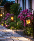 Six Pack Solar Lantern Lights With Realistic Flickering Candle Effects No Wiring Easy Setup Stakes For Garden Backyard Lawn Pathway