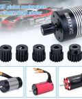32P Hardened Steel Pinion Gear Set With Hex Key Screwdriver Built Tough For 1/8 RC Cars, 13T 14T 15T 16T 17T Teeth, displayed