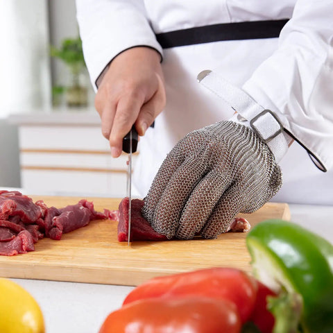 Chainmail Glove Cut Resistant Food Grade Stainless Steel Mesh Safety Glove For Butchers Oyster Shucking Mandoline Slicing Fish Fillet