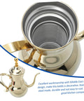 Arabic Coffee Pot Hand Drip Kettle For Manual Coffee Maker Turkish Style Pour Over Brewer Long Anti Drip Spout Boiling Kettle