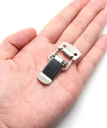 Mini Stainless Steel Toggle Latch Set For Toolbox Drawer Cases Chests held in hand; durable anti corrosion design