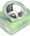 Cordless Hard Hat Mine Light For Work Or Play With 265 Lumen High Beam And 50 Lumen Low Beam 13 Hour High Run Time 60 Hour Low Run Time IP68 Water Resistant To 20 Meters Ultra Lightweight Under Half Pound Green Non MSHA Certified Version