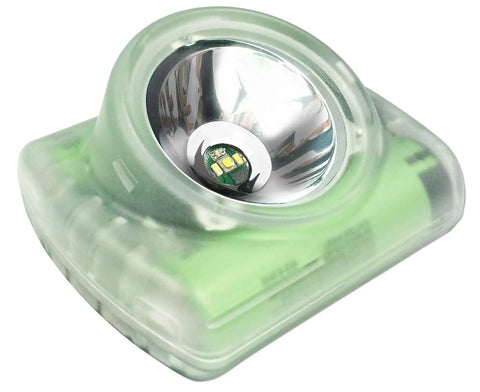 Cordless Hard Hat Mine Light For Work Or Play With 265 Lumen High Beam And 50 Lumen Low Beam 13 Hour High Run Time 60 Hour Low Run Time IP68 Water Resistant To 20 Meters Ultra Lightweight Under Half Pound Green Non MSHA Certified Version