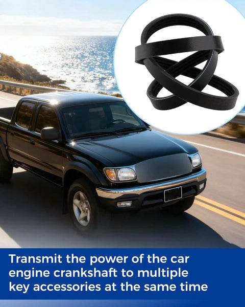 Toyota Drive Belt Kit For Tacoma 1995-2004 4Runner 1996-2002 Tundra 2000-2004 T100 1995-1998 Three Belts No Fuss 4PK1050 4PK1070 4PK870 in scenic view