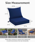 Outdoor Seat Cushion Set 24 X 24 X 4 Inch Waterproof And Fade Resistant Cushions With Removable Covers And Ties For Patio Chairs And Sofas