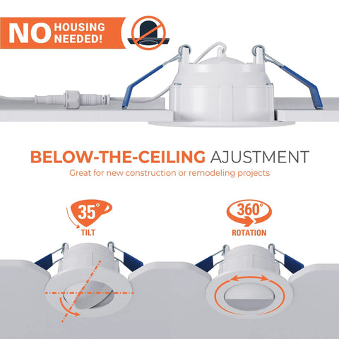 Killer 4 Inch Led Ceiling Light With Swiveling Adjustable Gimbal Trim For Dead Simple Diy Drywall Install And Flawless 5Cct Color Shifting Delivering A Stunning 900 Lumens Glow