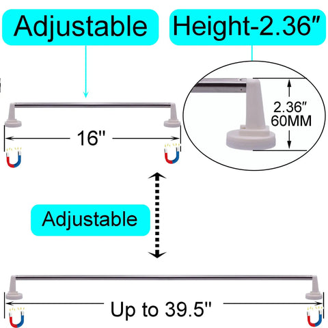 Premium Adjustable Magnetic Laundry Gap Rail And Appliance Guard Fence To Catch Dropped Socks Behind Washer Or Dryer With Smooth Track For Cramped Utility Rooms And Total Home Hack Game Changers