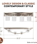 Bathroom Vanity Light Fixture Over Mirror In Oil Rubbed Bronze With Milk Glass Shades Four Light Interior Lighting Bar
