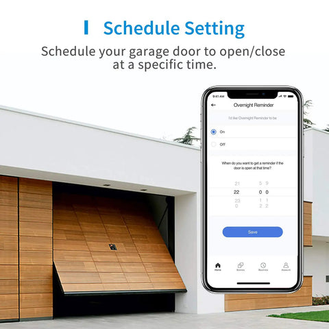 Smart Garage Door Opener Remote for HomeKit Alexa Google Assistant and SmartThings No Hub Needed with Real Time Alerts app setup
