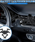 Bat Wings Car Phone Holder With Universal Air Vent Mount And Mechanical Wing Design For Ultra Stable Hands Free Phone Access On The Road, mounted on car air vent.