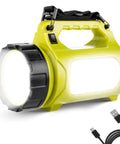 Must Have Rechargeable LED Lantern For Camping And Home, 1000 Lumens, with USB Cable, yellow body and black USB cable
