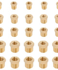 Must Have Brass Hex Bushing Kit 25 Pcs Fittings NPT Reducers With Teflon Tape Includes 1/4 To 1/8, 3/8 To 1/8 Adapters