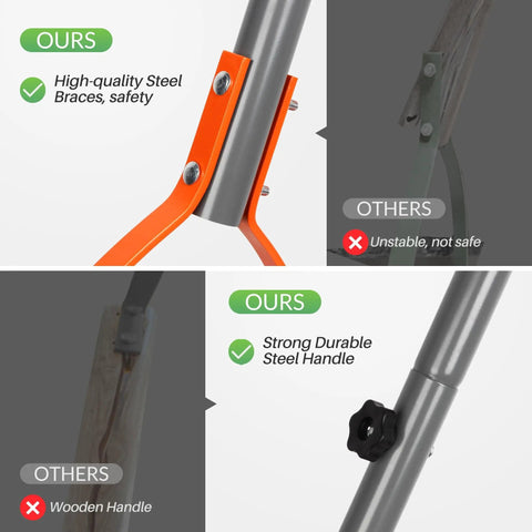Comparison of Heavy Duty Weed Cutter With Serrated Double Edged Blade And 30 Inch Steel Handle Manual Grass Whip with alternatives