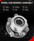 2 Pack Front Wheel Hub Bearing Assembly 513296 For Nissan Altima 2007-2018 And Murano 2009-2018 With 5 Lug And ABS