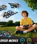 Child flying remote control planes for kids and adults, foam RC airplanes with 360 degree flip, outdoors with 3 speed modes.