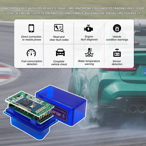 2 Pack Dope ELM327 OBD2 Bluetooth Car Diagnostic Scanner Pro Mini Wireless Engine Fault Code Reader with features list