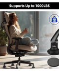 No Sweat Office Chair Bell Glides Replacement With Fixed Feet Wheel Stopper For Swivel Chairs And Stools Featuring 7/16 X 7/8 Stem on chair.