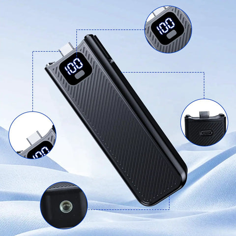 Power Up On The Go With A 5000mAh Battery Grip Featuring LED Digital Display For Osmo Pocket 4 And Pocket 3 Fast Charging