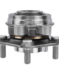 Front view of Pair Front Wheel Bearing Hubs Assembly For Nissan Altima 2019-2023, 5 Lug 4-Bolt Circle ABS Encoder, Plug N Play Ready