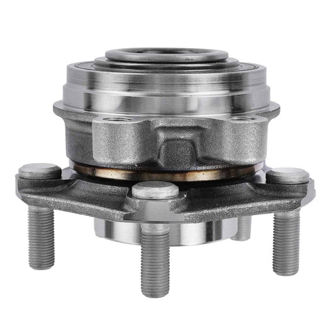 Front view of Pair Front Wheel Bearing Hubs Assembly For Nissan Altima 2019-2023, 5 Lug 4-Bolt Circle ABS Encoder, Plug N Play Ready