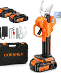 Cordless Electric Pruning Shears With Longer Runtime And Brushless Motor, kit with batteries, charger, case, extra blade