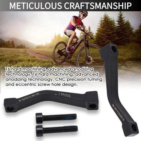 Post Mount 180mm Disc Brake Adapter For Mountain Bikes, Premium 7075 Aluminum Alloy Converter, rugged trail scene
