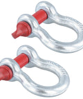 Two Pack 1 Inch D Ring Shackles Heavy Duty Bow Shackles With Screw Pin Eight And A Half Ton Working Load Limit Tow Shackles For Towing Rigging
