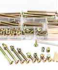 54 Piece Crib Screws And Nuts Kit With Hex Socket Cap Screws, Barrel Nuts, And Wooden Dowels Including M6 Fasteners