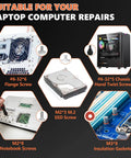 Heavy Duty 167 Piece Computer Screw Kit With M.2 NVMe SSD Hardware And No Sweat Pc Builder Essentials for laptop repairs.
