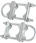 Heavy Duty Mast Clamp Kit For Outdoor Antennas With U Bolts And V Jaw Blocks, Mast To Mast Mount Bracket in zinc-plated iron