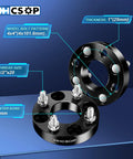 1 Inch Wheel Spacers For EZ GO Club Car Golf Carts And ATVs 4x4 Bolt Pattern 4 Pack 4x101.6mm Hub Bore 62mm 1/2x20 Studs Black Adapters