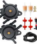 Pro Grade Fuel Pump Kit With Strainers And Oil Hose For 17HP To 25HP Lawn Mower Engines And Golf Carts Compatible With Kohler 7000 Series Cub Cadet Briggs And Stratton Mikuni John Deere Kawasaki Yamaha, including pumps, strainers, hose, and clips