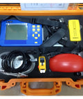 Straight Up Wall Scanner With Dead On Depth Detection For Wooden Studs Electrical Pipes And Concrete Rebar Cover Thickness Meter in a sturdy carrying case.