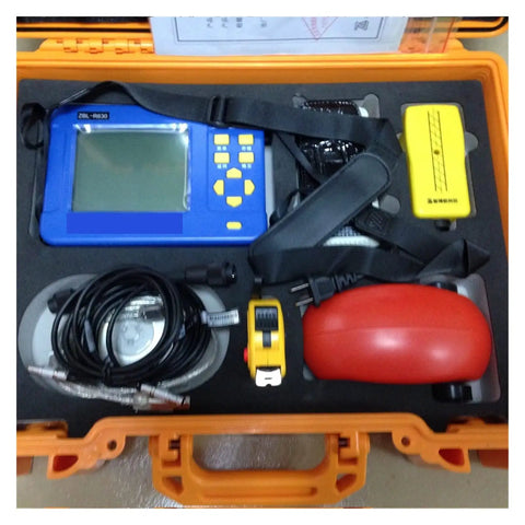 Straight Up Wall Scanner With Dead On Depth Detection For Wooden Studs Electrical Pipes And Concrete Rebar Cover Thickness Meter in a sturdy carrying case.