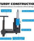 Adjustable Heavy Duty Pipe Notcher And Tube Cutter 0 To 50 Degrees Punch Tool, shows sturdy construction and tool-less clamp.