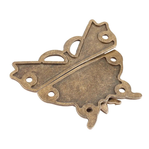 Antique Bronze Butterfly Hasp Latch 59x53mm Lock For Jewelry Box Cabinet And Vintage Furniture Hardware