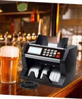 Two Pack Cash Counter Wheel Accessories near a cash machine at a bar for fast, smooth money handling in banks and supermarkets