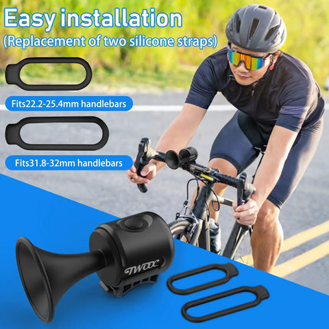 Loud As Heck 120dB Electric Bike Horn For Mountain Road Bikes And Scooters IPX4 Waterproof Bicycle Bell With 300mAh Battery Safe Audible Alert For