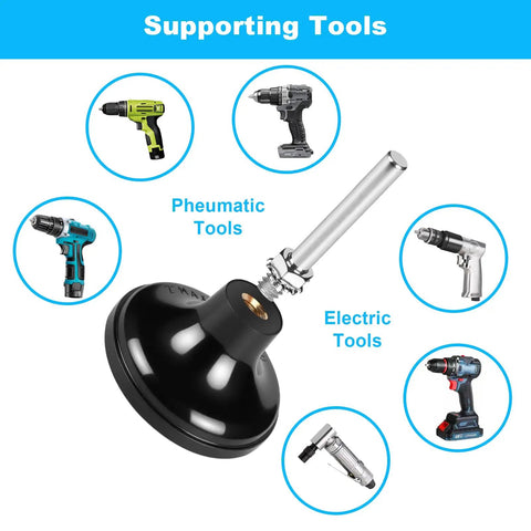 Supporting tools for 108Pcs 2 Inch Sanding Discs Set With One Quarter Inch Holder For Die Grinder And Drill, showing compatibility with drills.