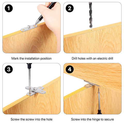 Installation guide for 20 Pack Pivot Hinge With 360 Degree Rotation Hidden Door Hinge 2.2 Inch By 0.6 Inch Stainless Steel