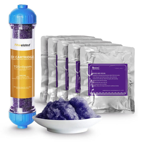 Color Changing DI Resin Cartridge For Reverse Osmosis System Gives You Straight Up 0 TDS And 0 PPM Purity Water With Badass Mixed Bed Resin That Turns Tap Into Perfect Sip Smooth Flow And Easy Swap Design Keeps Things Running Like A Charm At Home with mixed bed resin pouches.