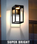 Aluminum Solar Wall Light With Motion Sensor 3 Lighting Modes Dusk To Dawn IP44 Waterproof Outdoor Wall Sconce glowing at night