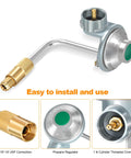 Propane Regulator For Blackstone 17 And 22 Inch Tabletop Griddles, Quick Connect From 1 Lb To 20 Lb Tank, flexible options