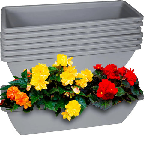 Six Pack 24 Inch Window Box Planters With Shelf Insert ✓